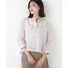 【ヒューマンウーマン/HUMAN WOMAN】のラミーバンドカラーチェックシャツブラウス ピンクチェック|ID: prp329100004964568 ipo3291000000037251818