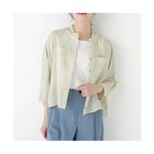 【ヒューマンウーマン/HUMAN WOMAN】のラミーバンドカラーシャツブラウス ベージュ|ID: prp329100004964570 ipo3291000000037251827