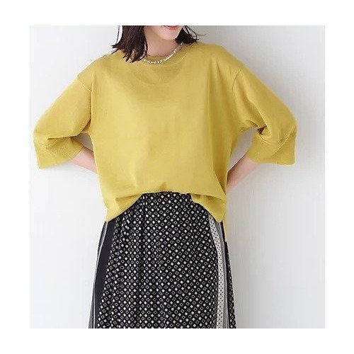 【ヒューマンウーマン/HUMAN WOMAN】のシアーハイゲージクルーネックプルオーバー インテリア・キッズ・メンズ・レディースファッション・服の通販 founy(ファウニー) 　ファッション　Fashion　レディースファッション　Fashion for Women　トップス・カットソー　Cut & Sew Tops　カジュアルプルオーバー・ニットトップス　Pullovers & Knit Tops / Casual Pullovers　おすすめ　Recommended / Our Picks　クール　Cool, Chic　シアー　Sheer, See-Through　スタンダード　Standard, Basic　スリット　Slit, Slit Detail　ベーシック　Basic, Essential　エレガント 上品　Elegant　イエロー|ID: prp329100004964576 ipo3291000000037251859