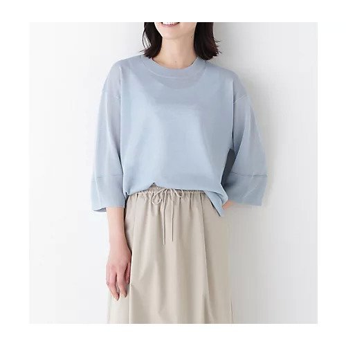 【ヒューマンウーマン/HUMAN WOMAN】のシアーハイゲージクルーネックプルオーバー インテリア・キッズ・メンズ・レディースファッション・服の通販 founy(ファウニー) 　ファッション　Fashion　レディースファッション　Fashion for Women　トップス・カットソー　Cut & Sew Tops　カジュアルプルオーバー・ニットトップス　Pullovers & Knit Tops / Casual Pullovers　おすすめ　Recommended / Our Picks　クール　Cool, Chic　シアー　Sheer, See-Through　スタンダード　Standard, Basic　スリット　Slit, Slit Detail　ベーシック　Basic, Essential　エレガント 上品　Elegant　ブルー|ID: prp329100004964576 ipo3291000000037251860