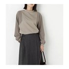 【ヒューマンウーマン/HUMAN WOMAN】のポンチ異素材ドッキングプルオーバー ベージュ|ID: prp329100004964579 ipo3291000000037251876
