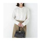 【ヒューマンウーマン/HUMAN WOMAN】のコットンジョーゼットボイルバンドシャツブラウス ホワイト|ID: prp329100004964581 ipo3291000000037251886