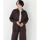 【ヒューマンウーマン/HUMAN WOMAN】のライトフラノウォッシャブルシャツ トップブラウン|ID: prp329100004964582 ipo3291000000037251892