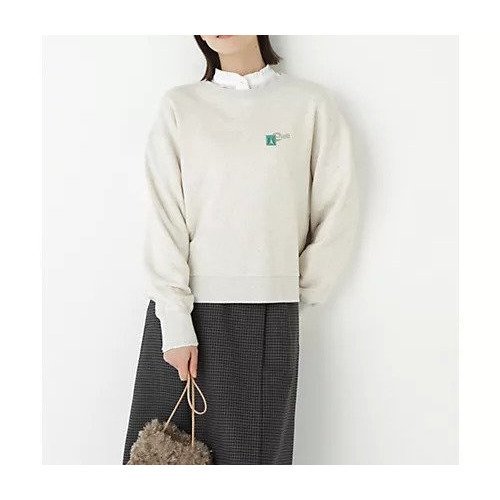【ヒューマンウーマン/HUMAN WOMAN】のTSUNAGUロゴトレーナー インテリア・キッズ・メンズ・レディースファッション・服の通販 founy(ファウニー) 　ファッション　Fashion　レディースファッション　Fashion for Women　おすすめ　Recommended / Our Picks　シンプル　Simple, Minimal　スタンダード　Standard, Basic　タートルネック　Turtleneck, High Neck　トレーナー　Sweatshirt, Trainer　フレア　Flare, Flared　プリント　Print, Printed Pattern　ベスト　Vest, Waistcoat　ワイド　Wide, Wide Fit　ホワイト×グリーン|ID: prp329100004964587 ipo3291000000037251923