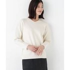 【ヒューマンウーマン/HUMAN WOMAN】のレタードジャガードVネックニット オフホワイト|ID: prp329100004964593 ipo3291000000037251956