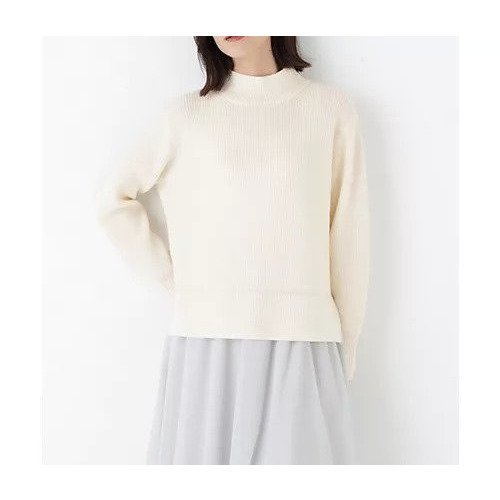 【ヒューマンウーマン/HUMAN WOMAN】のウールハイネック片畦プルオーバー インテリア・キッズ・メンズ・レディースファッション・服の通販 founy(ファウニー) 　ファッション　Fashion　レディースファッション　Fashion for Women　トップス・カットソー　Cut & Sew Tops　カジュアルプルオーバー・ニットトップス　Pullovers & Knit Tops / Casual Pullovers　おすすめ　Recommended / Our Picks　インナー　Innerwear　スタンダード　Standard, Basic　ハイネック　High Neck, Mock Neck　ベーシック　Basic, Essential　ボックス　Boxy, Box Shape　洗える　Machine Washable　畦　Ribbed Knit　エクリュ|ID: prp329100004964597 ipo3291000000037251979