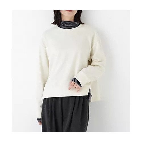 【ヒューマンウーマン/HUMAN WOMAN】のニードルパンチプルオーバー インテリア・キッズ・メンズ・レディースファッション・服の通販 founy(ファウニー) 　ファッション　Fashion　レディースファッション　Fashion for Women　トップス・カットソー　Cut & Sew Tops　カジュアルプルオーバー・ニットトップス　Pullovers & Knit Tops / Casual Pullovers　おすすめ　Recommended / Our Picks　スタンダード　Standard, Basic　ストレッチ　Stretch, Stretchy Fabric　スリット　Slit, Slit Detail　セットアップ　Set-Up, Coordinated Outfit　バランス　Balance, Style Balance　リラックス　Relax, Relaxed Fit　オフホワイト|ID: prp329100004964598 ipo3291000000037251984