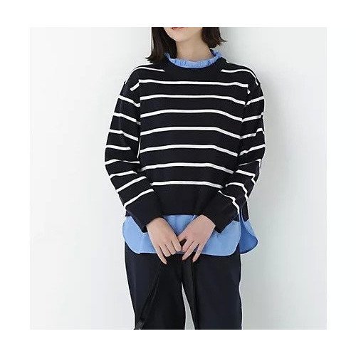 【ヒューマンウーマン/HUMAN WOMAN】のシャツ地ドッキングプルオーバー インテリア・キッズ・メンズ・レディースファッション・服の通販 founy(ファウニー) https://founy.com/ ファッション Fashion レディースファッション Fashion for Women トップス・カットソー Cut & Sew Tops シャツ・ブラウス・オフィスカジュアル Elegant Blouses & Button-Ups カジュアルプルオーバー・ニットトップス Pullovers & Knit Tops / Casual Pullovers おすすめ Recommended / Our Picks シンプル Simple, Minimal スタンダード Standard, Basic ドッキング Docking, Mixed Material フリル Frill, Ruffle ボトム Bottoms, Lower Wear |ID: prp329100004964614 ipo3291000000037252058