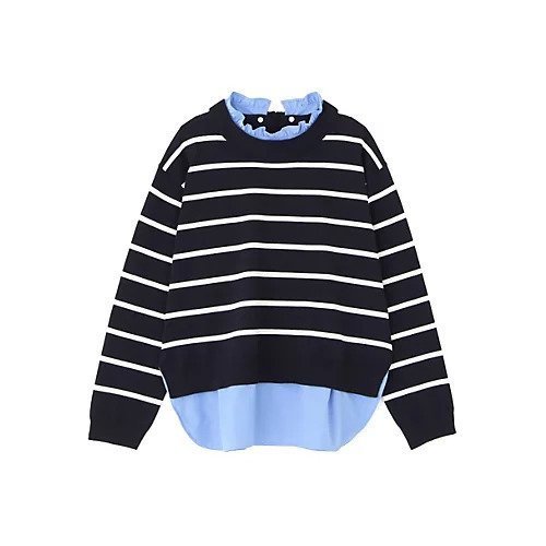 【ヒューマンウーマン/HUMAN WOMAN】のシャツ地ドッキングプルオーバー 大人の最旬トレンドファッション＆コーディネート founy(ファウニー) 　ファッション　Fashion　レディースファッション　Fashion for Women　トップス・カットソー　Cut & Sew Tops　シャツ・ブラウス・オフィスカジュアル　Elegant Blouses & Button-Ups　カジュアルプルオーバー・ニットトップス　Pullovers & Knit Tops / Casual Pullovers　おすすめ　Recommended / Our Picks　シンプル　Simple, Minimal　スタンダード　Standard, Basic　ドッキング　Docking, Mixed Material　フリル　Frill, Ruffle　ボトム　Bottoms, Lower Wear　other-3|ID: prp329100004964614 ipo3291000000037252062