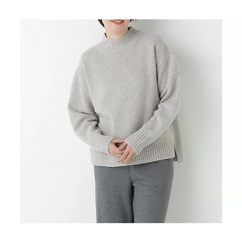 【ヒューマンウーマン/HUMAN WOMAN】の≪洗える≫ウールローゲージMIXヤーンハイネックプルオーバー インテリア・キッズ・メンズ・レディースファッション・服の通販 founy(ファウニー) 　ファッション　Fashion　レディースファッション　Fashion for Women　トップス・カットソー　Cut & Sew Tops　カジュアルプルオーバー・ニットトップス　Pullovers & Knit Tops / Casual Pullovers　おすすめ　Recommended / Our Picks　スタンダード　Standard, Basic　デニム　Denim, Jeans Material　ハイネック　High Neck, Mock Neck　ワイド　Wide, Wide Fit　洗える　Machine Washable　ベージュ|ID: prp329100004964615 ipo3291000000037252064
