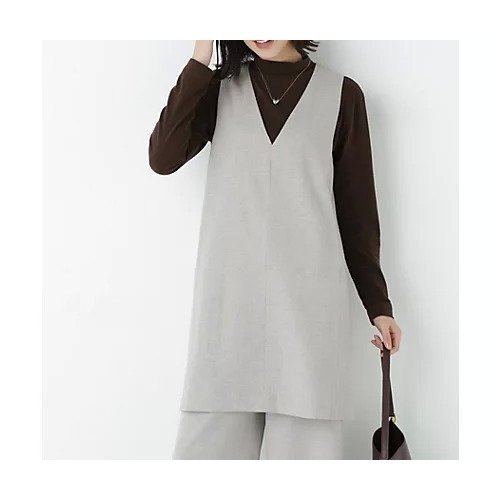 【ヒューマンウーマン/HUMAN WOMAN】のTOPツイルミディアムジャンパースカート インテリア・キッズ・メンズ・レディースファッション・服の通販 founy(ファウニー) https://founy.com/ ファッション Fashion レディースファッション Fashion for Women スカート Skirts おすすめ Recommended / Our Picks ガウチョパンツ Gaucho Pants, Culottes シンプル Simple, Minimal スタンダード Standard, Basic セットアップ Set-Up, Coordinated Outfit チュニック Tunic, Long Top ツイード／ツィード Choker, Choker Necklace バランス Balance, Style Balance 定番 Standard, Basic Item |ID: prp329100004964630 ipo3291000000037252135