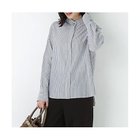 【ヒューマンウーマン/HUMAN WOMAN】のストライプローンハイネックシャツ ブルーストライプ|ID: prp329100004964632 ipo3291000000037252147