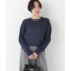 【ヒューマンウーマン/HUMAN WOMAN】のクリアウールクルーネックニット ネイビー|ID: prp329100004964636 ipo3291000000037252170