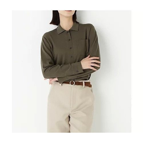 【ヒューマンウーマン/HUMAN WOMAN】のクリアウール混ニットシャツ インテリア・キッズ・メンズ・レディースファッション・服の通販 founy(ファウニー) https://founy.com/ ファッション Fashion レディースファッション Fashion for Women トップス・カットソー Cut & Sew Tops ニット Knit Tops & Sweaters シャツ・ブラウス・オフィスカジュアル Elegant Blouses & Button-Ups おすすめ Recommended / Our Picks なめらか Smooth, Silky Texture インナー Innerwear カフス Cuff Design カーディガン Cardigan, Knitwear ジャケット Jacket, Outerwear スタンダード Standard, Basic エレガント 上品 Elegant |ID: prp329100004964637 ipo3291000000037252173