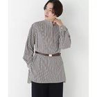 【ヒューマンウーマン/HUMAN WOMAN】のストライプオーバーブラウス ブラウンストライプ|ID: prp329100004964640 ipo3291000000037252190