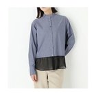 【ヒューマンウーマン/HUMAN WOMAN】のシアーヘムドッキングハイネックブラウス ネイビー|ID: prp329100004964641 ipo3291000000037252194