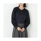 【ヒューマンウーマン/HUMAN WOMAN】のノーカラータックブラウス ネイビー|ID: prp329100004964642 ipo3291000000037322607