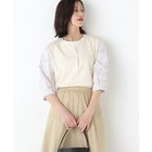 【ヒューマンウーマン/HUMAN WOMAN】のカットジャガードストライプトップス ベージュ|ID: prp329100004964660 ipo3291000000037252286