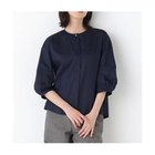 【ヒューマンウーマン/HUMAN WOMAN】のレースドッキングクルーネックブラウス ネイビー|ID: prp329100004964669 ipo3291000000037252327