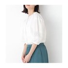 【ヒューマンウーマン/HUMAN WOMAN】のレースドッキングクルーネックブラウス ホワイト|ID: prp329100004964669 ipo3291000000037252328