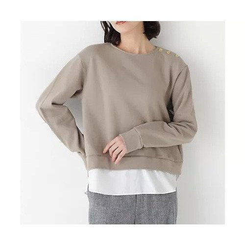 【ヒューマンウーマン/HUMAN WOMAN】のシャツテールドッキングプルオーバー インテリア・キッズ・メンズ・レディースファッション・服の通販 founy(ファウニー) 　ファッション　Fashion　レディースファッション　Fashion for Women　トップス・カットソー　Cut & Sew Tops　シャツ・ブラウス・オフィスカジュアル　Elegant Blouses & Button-Ups　カジュアルプルオーバー・ニットトップス　Pullovers & Knit Tops / Casual Pullovers　おすすめ　Recommended / Our Picks　スタンダード　Standard, Basic　ドッキング　Docking, Mixed Material　ブロード　Broadcloth, Fine Cotton　ベーシック　Basic, Essential　ボトム　Bottoms, Lower Wear　メタル　Metal, Metal Parts　ラベンダー　Lavender　モカ|ID: prp329100004964680 ipo3291000000037252378