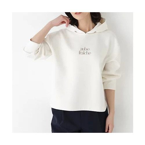 【ヒューマンウーマン/HUMAN WOMAN】のロゴフーディーダンボールプルオーバー インテリア・キッズ・メンズ・レディースファッション・服の通販 founy(ファウニー) 　ファッション　Fashion　レディースファッション　Fashion for Women　トップス・カットソー　Cut & Sew Tops　カジュアルプルオーバー・ニットトップス　Pullovers & Knit Tops / Casual Pullovers　おすすめ　Recommended / Our Picks　ストレッチ　Stretch, Stretchy Fabric　スリット　Slit, Slit Detail　ビッグ　Big, Oversized　春　Spring　エクリュ|ID: prp329100004964688 ipo3291000000037252412