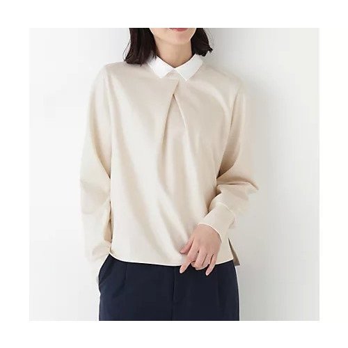 【ヒューマンウーマン/HUMAN WOMAN】の《襟取り外し可能/ウォッシャブル》シャツカラードッキングプルオーバー 大人の最旬トレンドファッション＆コーディネート founy(ファウニー) 　ファッション　Fashion　レディースファッション　Fashion for Women　トップス・カットソー　Cut & Sew Tops　シャツ・ブラウス・オフィスカジュアル　Elegant Blouses & Button-Ups　カジュアルプルオーバー・ニットトップス　Pullovers & Knit Tops / Casual Pullovers　おすすめ　Recommended / Our Picks　ウォッシャブル　Machine Washable　スタンダード　Standard, Basic　デニム　Denim, Jeans Material　ドッキング　Docking, Mixed Material　ボックス　Boxy, Box Shape　 other-1|ID: prp329100004964689 ipo3291000000037252415