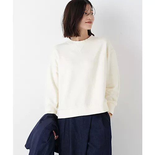 【ヒューマンウーマン/HUMAN WOMAN】のロゴ刺繍カラースウェット インテリア・キッズ・メンズ・レディースファッション・服の通販 founy(ファウニー) 　ファッション　Fashion　レディースファッション　Fashion for Women　トップス・カットソー　Cut & Sew Tops　レディースパーカー・カジュアルフーディー　Casual Hoodies & Sweatshirts　スウェット・クルーネックトップス　Sweatshirts & Crewnecks / Relaxed Fit Sweat Tops　おすすめ　Recommended / Our Picks　スウェット / スエット　Sweatshirt, Sweatwear　スタンダード　Standard, Basic　デニム　Denim, Jeans Material　ベーシック　Basic, Essential　冬　Winter / This Winter　春　Spring　エクリュ|ID: prp329100004964717 ipo3291000000037252555
