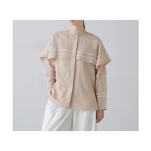 【アドーア/ADORE】のラインエンブロイダリーブラウス インテリア・キッズ・メンズ・レディースファッション・服の通販 founy(ファウニー) 　ファッション　Fashion　レディースファッション　Fashion for Women　トップス・カットソー　Cut & Sew Tops　シャツ・ブラウス・オフィスカジュアル　Elegant Blouses & Button-Ups　おすすめ　Recommended / Our Picks　スタンダード　Standard, Basic　フィット　Fit, Slim Fit　冬　Winter / This Winter　A/W・秋冬　Autumn/Winter　ベージュ|ID: prp329100004964736 ipo3291000000037252654