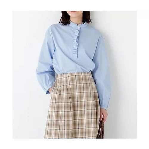 【ヒューマンウーマン/HUMAN WOMAN】のフリルブラウス インテリア・キッズ・メンズ・レディースファッション・服の通販 founy(ファウニー) https://founy.com/ ファッション Fashion レディースファッション Fashion for Women トップス・カットソー Cut & Sew Tops シャツ・ブラウス・オフィスカジュアル Elegant Blouses & Button-Ups おすすめ Recommended / Our Picks クラシカル Classical, Vintage-Inspired スタンダード Standard, Basic セレモニー Ceremony タイプライター Typewriter Fabric, Crisp Cotton フリル Frill, Ruffle フロント Front, Front Design ボトム Bottoms, Lower Wear |ID: prp329100004964740 ipo3291000000037358088