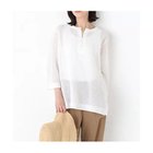 【ヒューマンウーマン/HUMAN WOMAN】のコットンポリエステルシアーチェックチュニックプルオーバー ホワイト|ID: prp329100004964755 ipo3291000000037252956