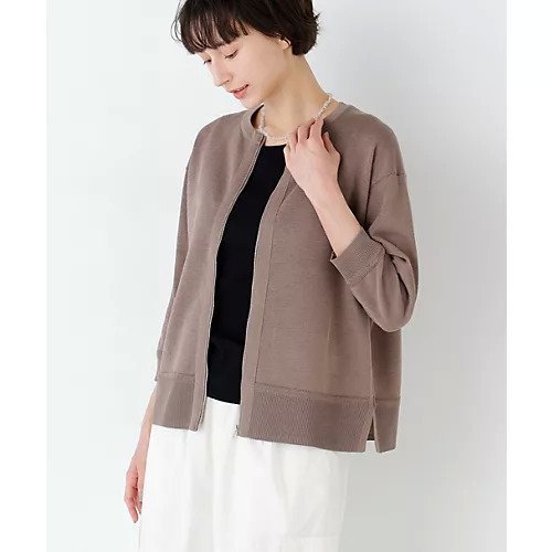 【ヒューマンウーマン/HUMAN WOMAN】の《名品 / 洗える / 4カラー展開》ハイゲージギマ ジップアップクルーカーディガン インテリア・キッズ・メンズ・レディースファッション・服の通販 founy(ファウニー) 　ファッション　Fashion　レディースファッション　Fashion for Women　トップス・カットソー　Cut & Sew Tops　カーディガン・羽織り　Layered Style Cardigans　おすすめ　Recommended / Our Picks　カーディガン　Cardigan, Knitwear　シンプル　Simple, Minimal　ジップ　Zip, Zipper　スタンダード　Standard, Basic　ベーシック　Basic, Essential　洗える　Machine Washable　モカ|ID: prp329100004964772 ipo3291000000037253133