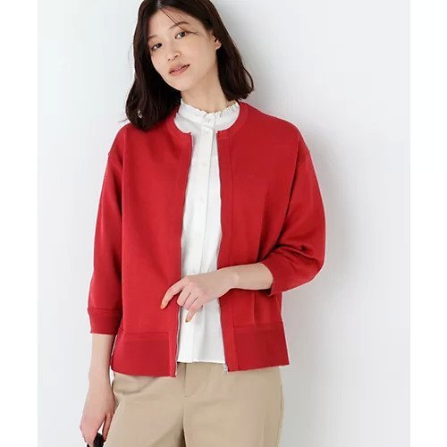 【ヒューマンウーマン/HUMAN WOMAN】の《名品 / 洗える / 4カラー展開》ハイゲージギマ ジップアップクルーカーディガン インテリア・キッズ・メンズ・レディースファッション・服の通販 founy(ファウニー) 　ファッション　Fashion　レディースファッション　Fashion for Women　トップス・カットソー　Cut & Sew Tops　カーディガン・羽織り　Layered Style Cardigans　おすすめ　Recommended / Our Picks　カーディガン　Cardigan, Knitwear　シンプル　Simple, Minimal　ジップ　Zip, Zipper　スタンダード　Standard, Basic　ベーシック　Basic, Essential　洗える　Machine Washable　レッド|ID: prp329100004964772 ipo3291000000037253134
