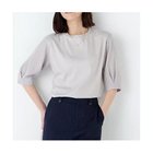 【ヒューマンウーマン/HUMAN WOMAN】の《洗える》布帛コンビカットソー グレー|ID: prp329100004964776 ipo3291000000037253156