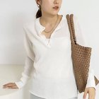 【ノーリーズ/NOLLEY'S】の《手洗い可能》ギマポリコットンワッフルヘンリーネックプルオーバー ホワイト|ID: prp329100004964789 ipo3291000000037253367
