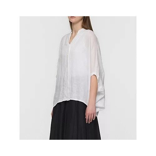 【ミズイロ インド/mizuiro ind】のリネンスタンドカラーコクーンシャツ 大人の最旬トレンドファッション＆コーディネート founy(ファウニー) 　ファッション　Fashion　レディースファッション　Fashion for Women　トップス・カットソー　Cut & Sew Tops　シャツ・ブラウス・オフィスカジュアル　Elegant Blouses & Button-Ups　フレンチ　French, French Style　リネン　Linen, Linen Fabric　人気　Popular, Best Seller　今季　This Season, Current Season　夏　Summer　羽織　Haori, Light Jacket　other-2|ID: prp329100004964792 ipo3291000000037253425