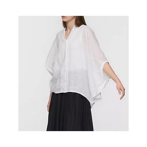 【ミズイロ インド/mizuiro ind】のリネンスタンドカラーコクーンシャツ 大人の最旬トレンドファッション＆コーディネート founy(ファウニー) 　ファッション　Fashion　レディースファッション　Fashion for Women　トップス・カットソー　Cut & Sew Tops　シャツ・ブラウス・オフィスカジュアル　Elegant Blouses & Button-Ups　フレンチ　French, French Style　リネン　Linen, Linen Fabric　人気　Popular, Best Seller　今季　This Season, Current Season　夏　Summer　羽織　Haori, Light Jacket　other-3|ID: prp329100004964792 ipo3291000000037253426