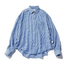 【トゥエルブクローゼット/12closet】の【kazumiさんコラボ】【洗える】シアーオーバーサイズシャツ 大人の最旬トレンドファッション＆コーディネート founy(ファウニー) ファッション Fashion レディースファッション Fashion for Women トップス・カットソー Cut & Sew Tops シャツ・ブラウス・オフィスカジュアル Elegant Blouses & Button-Ups コラボ Collaboration, Collab ストライプ Stripe, Striped Pattern チェック Check, Plaid, Tartan フロント Front, Front Design ヴィンテージ Vintage Style 夏 Summer 洗える Machine Washable |ID:prp329100004967194