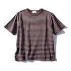【トゥエルブクローゼット/12closet】の【洗える】【汗じみ軽減】Tシャツ 大人の最旬トレンドファッション＆コーディネート founy(ファウニー) ファッション Fashion レディースファッション Fashion for Women トップス・カットソー Cut & Sew Tops シャツ・ブラウス・オフィスカジュアル Elegant Blouses & Button-Ups ロングTシャツ・Tシャツ Longline T-Shirts & Tees バランス Balance, Style Balance ボックス Boxy, Box Shape ボーダー Border, Stripe 洗える Machine Washable thumbnail ブラウン|ID: prp329100004967217 ipo3291000000037258441