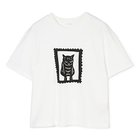 【プレインピープル/PLAIN PEOPLE】のキャットスタンププリントTシャツ ホワイトA|ID: prp329100004967225 ipo3291000000037258483