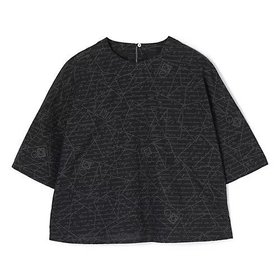 【プレインピープル/PLAIN PEOPLE】 レタープリントハーフスリーブプルオーバー大人の最旬トレンドファッション＆コーディネート founy(ファウニー) ファッション Fashion レディースファッション Fashion for Women トップス・カットソー Cut & Sew Tops カジュアルプルオーバー・ニットトップス Pullovers & Knit Tops / Casual Pullovers シンプル Simple, Minimal プリント Print, Printed Pattern ペプラム Peplum, Flared Hem モチーフ Motif, Design Theme 洗える Machine Washable |ID:prp329100004970981