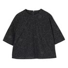 【プレインピープル/PLAIN PEOPLE】のレタープリントハーフスリーブプルオーバー 大人の最旬トレンドファッション＆コーディネート founy(ファウニー) ファッション Fashion レディースファッション Fashion for Women トップス・カットソー Cut & Sew Tops カジュアルプルオーバー・ニットトップス Pullovers & Knit Tops / Casual Pullovers シンプル Simple, Minimal プリント Print, Printed Pattern ペプラム Peplum, Flared Hem モチーフ Motif, Design Theme 洗える Machine Washable thumbnail ブラック|ID: prp329100004970981 ipo3291000000037278160