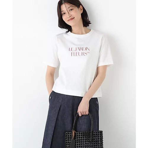 【ヒューマンウーマン/HUMAN WOMAN】のTSUNAGU ロゴTシャツ インテリア・キッズ・メンズ・レディースファッション・服の通販 founy(ファウニー) 　ファッション　Fashion　レディースファッション　Fashion for Women　トップス・カットソー　Cut & Sew Tops　シャツ・ブラウス・オフィスカジュアル　Elegant Blouses & Button-Ups　ロングTシャツ・Tシャツ　Longline T-Shirts & Tees　おすすめ　Recommended / Our Picks　シンプル　Simple, Minimal　スタンダード　Standard, Basic　ボーダー　Border, Stripe　夏　Summer　春　Spring　S/S・春夏　SS, Spring/Summer, Warm Season　レッドプリント|ID: prp329100004970995 ipo3291000000037278255