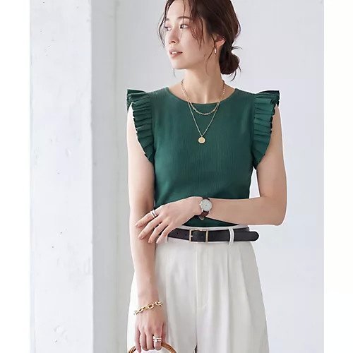 【スタイルデリ/STYLE DELI】の【LUXE 】プリーツノースリニットトップス 大人の最旬トレンドファッション＆コーディネート founy(ファウニー) 　ファッション　Fashion　レディースファッション　Fashion for Women　トップス・カットソー　Cut & Sew Tops　ニット　Knit Tops & Sweaters　インナー　Innerwear　クール　Cool, Chic　サロペット　Overalls, Salopette　シンプル　Simple, Minimal　ダメージ　Distressed, Destroyed　定番　Standard, Basic Item　フェミニン　Feminine, Girly　フリル　Frill, Ruffle　プリーツ　Pleats, Pleated　おすすめ　Recommended / Our Picks　夏　Summer　 other-1|ID: prp329100004971001 ipo3291000000037278296