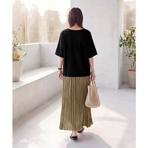 【スタイルデリ/STYLE DELI】の微シアー楊柳VネックTシャツ型ブラウス 大人の最旬トレンドファッション＆コーディネート founy(ファウニー) 　ファッション　Fashion　レディースファッション　Fashion for Women　トップス・カットソー　Cut & Sew Tops　シャツ・ブラウス・オフィスカジュアル　Elegant Blouses & Button-Ups　ロングTシャツ・Tシャツ　Longline T-Shirts & Tees　Vネックトップス　V-Neck Tops / V-Cut Neckline Shirts　イエロー　Yellow　インナー　Innerwear　エアリー　Airy Texture　カーディガン　Cardigan, Knitwear　シアー　Sheer, See-Through　ショルダー　Shoulder, Shoulder Strap　シンプル　Simple, Minimal　ジャケット　Jacket, Outerwear　スリット　Slit, Slit Detail　スリーブ　Sleeve, Long Sleeve / Short Sleeve　タンク　Tank Top, Sleeveless Top　デコルテ　Décolleté, Neckline　ドロップ　Drop Shoulder, Dropped Style　定番　Standard, Basic Item　フレア　Flare, Flared　夏　Summer　エレガント 上品　Elegant　other-3|ID: prp329100004971004 ipo3291000000037278323