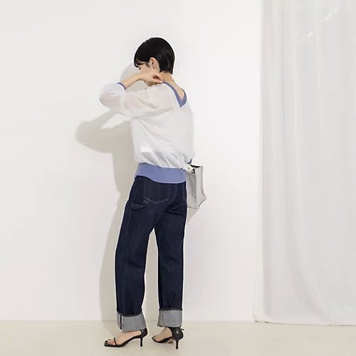 【リエミラー/Rie Miller】のシアー2WAYカーディガン星インターシャ 大人の最旬トレンドファッション＆コーディネート founy(ファウニー) 　ファッション　Fashion　レディースファッション　Fashion for Women　トップス・カットソー　Cut & Sew Tops　カーディガン・羽織り　Layered Style Cardigans　2026年　2026　2026春夏・S/S　Spring/Summer 2026 SS26　カーディガン　Cardigan, Knitwear　シアー　Sheer, See-Through　シンプル　Simple, Minimal　トリミング　Trimming, Decorative Edge　リラックス　Relax, Relaxed Fit　夏　Summer　other-3|ID: prp329100004971012 ipo3291000000037278381