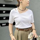 【リエミラー/Rie Miller】のウォッシャブルアシンメトリー2WAYリブTシャツ 大人の最旬トレンドファッション＆コーディネート founy(ファウニー) ファッション Fashion レディースファッション Fashion for Women トップス・カットソー Cut & Sew Tops シャツ・ブラウス・オフィスカジュアル Elegant Blouses & Button-Ups ロングTシャツ・Tシャツ Longline T-Shirts & Tees 2026年 2026 2026春夏・S/S Spring/Summer 2026 SS26 アシンメトリー Asymmetrical Style インナー Innerwear カッティング Cutting Detail シンプル Simple, Minimal ジャケット Jacket, Outerwear ストレッチ Stretch, Stretchy Fabric デニム Denim, Jeans Material ボトム Bottoms, Lower Wear thumbnail ホワイト|ID: prp329100004971014 ipo3291000000037278392
