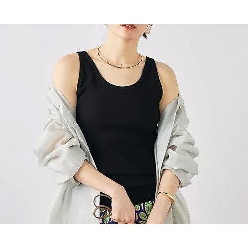 【ノーリーズ/NOLLEY'S】のウォッシャブルヴィンテージリブ2WAYタンク インテリア・キッズ・メンズ・レディースファッション・服の通販 founy(ファウニー) 　ファッション　Fashion　レディースファッション　Fashion for Women　2026年　2026　2026春夏・S/S　Spring/Summer 2026 SS26　アメリカン　American Style　インナー　Innerwear　スリーブ　Sleeve, Long Sleeve / Short Sleeve　タンク　Tank Top, Sleeveless Top　フィット　Fit, Slim Fit　ラウンド　Round, Round Neck　ヴィンテージ　Vintage Style　ブラック|ID: prp329100004971024 ipo3291000000037278458