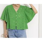 【ノーリーズ/NOLLEY'S】の《セットアップ対応》ウォッシャブルフレアスリーブレースブラウス グリーン|ID: prp329100004971036 ipo3291000000037278530