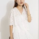 【ノーリーズ/NOLLEY'S】の《セットアップ対応》ウォッシャブルフレアスリーブレースブラウス ホワイト|ID: prp329100004971036 ipo3291000000037278532